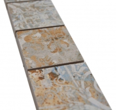 Border Border mosaico mix chiaro multicolore opaco aspetto tappeto piastrelle mosaico cucina piastrelle muro specchio bagno doccia MOS14BOR-47CS_f
