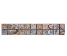 Border Border mosaico mix forte multicolore opaco aspetto tappeto piastrelle mosaico cucina piastrelle muro specchio bagno doccia MOS18BOR-25CV_f
