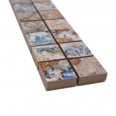 Border Border mosaico mix forte multicolore opaco aspetto tappeto piastrelle mosaico cucina piastrelle muro specchio bagno doccia MOS18BOR-25CV_f