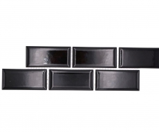 Border Border mosaico nero lucido aspetto metro mosaico piastrelle cucina piastrelle muro specchio bagno doccia muro MOS26BORM-0303_f