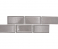 Border Border mosaico grigio lucido aspetto metro mosaico piastrelle cucina muro piastrelle backsplash bagno doccia muro MOS26BORM-0202_f