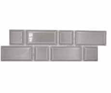 Border Border mosaico grigio lucido aspetto metro mosaico piastrelle cucina muro piastrelle backsplash bagno doccia muro MOS26BORWM-0202_f