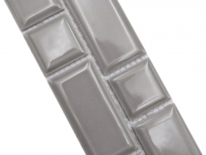 Border Border mosaico grigio lucido aspetto metro mosaico piastrelle cucina muro piastrelle backsplash bagno doccia muro MOS26BORWM-0202_f