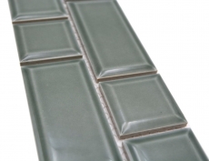 Border Border mosaico petrol glossy metro look mosaic tile kitchen wall tile mirror bathroom shower wall MOS26BORWM-0218_f