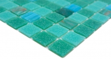 Mosaico di vetro mosaico piastrelle mix turchese verde rame lucido piscina look mosaico piastrelle cucina parete specchio bagno doccia parete MOS200-SMT_f