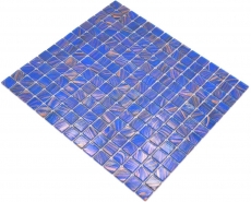 Mosaico di vetro piastrelle blu segnale blu rame lucido piscina look mosaico piastrelle cucina piastrelle muro specchio bagno doccia parete MOS230-G17_f