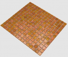 Mosaico di vetro piastrelle di mosaico marrone dorato rame lucido aspetto piscina piastrelle di mosaico parete cucina piastrelle specchio bagno doccia parete MOS230-G34_f