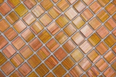 Mosaico di vetro piastrelle di mosaico marrone dorato rame lucido aspetto piscina piastrelle di mosaico parete cucina piastrelle specchio bagno doccia parete MOS230-G34_f