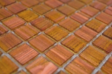 Mosaico di vetro piastrelle di mosaico marrone dorato rame lucido aspetto piscina piastrelle di mosaico parete cucina piastrelle specchio bagno doccia parete MOS230-G34_f