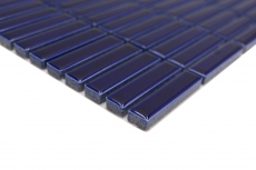 Aste in ceramica a mosaico decorate a mano retro vintage anni 50-60 cinturini blu cobalto lucido MOS24-BM5_m