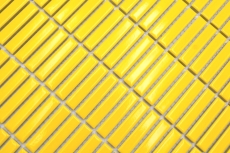 Aste in ceramica a mosaico decorate a mano retro vintage anni 50-60 cinturini giallo lucido MOS24-BM6_m