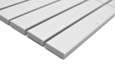 Aste in mosaico di ceramica dipinte a mano Modern Art bianco opaco MOS24-S20_m