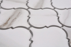 Mosaico ceramico dipinto a mano Calacatta Vintage bianco grigio-marrone opaco MOS13-0204_m