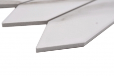 Mosaico ceramico dipinto a mano esagono esagono Calacatta bianco grigio-marrone opaco MOS13-L1112_m