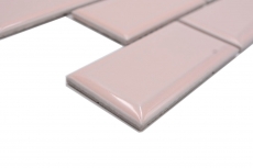 Piastrella di ceramica dipinta a mano Metro composite look uni pale pink pastel MOS24-11T_m