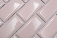 Piastrella di ceramica dipinta a mano Metro composite look uni pale pink pastel MOS24-11T_m