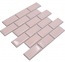 Piastrella di ceramica dipinta a mano Metro composite look uni pale pink pastel MOS24-11T_m