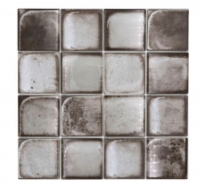 Piastrella di mosaico di vetro dipinta a mano Retro Vinatage stile cemento grigio urbano MOS88-S04_m