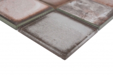 Piastrella di mosaico di vetro dipinta a mano Retro Vinatage Stile cemento Grigio pastello Beige MOS88-S08_m