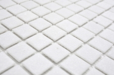 Campione a mano di mosaico di vetro piastrelle di mosaico bianco II MOS200-A02_m