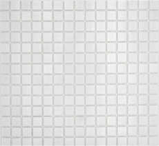 Campione a mano di mosaico di vetro piastrelle di mosaico bianco II MOS200-A02_m