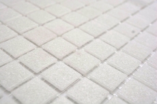 Mosaico in vetro dipinto a mano Mosaico da piscina Mosaico galleggiante Bianco antico Grigio chiaro Crema MOS200-A03_m