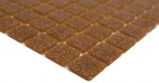 Mosaico in vetro dipinto a mano, tessere di mosaico a macchie marroni MOS200-A34_m