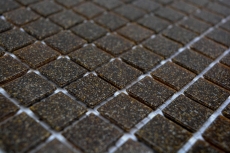Mosaico in vetro dipinto a mano tessere di mosaico marrone scuro macchie MOS200-A36_m