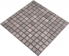 Jasba Senja Mosaico puro in ceramica gres shabby marrone opaco effetto legno cucina bagno doccia MOSJB22 1 tappetino