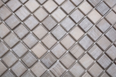 Jasba Senja Mosaico puro in ceramica gres shabby marrone opaco effetto legno cucina bagno doccia MOSJB22 1 tappetino