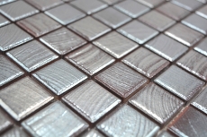 Jasba Senja Mosaico ceramico puro in gres wengé-metallico lucido effetto metallo cucina bagno doccia MOSJB27 1 tappetino