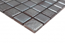 Jasba Senja Mosaico ceramico puro in gres wengé-metallico lucido effetto metallo cucina bagno doccia MOSJB27 1 tappetino