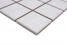 Jasba Village mosaico in ceramica gres bianco opaco effetto pietra cucina bagno doccia MOSJB540 1 tappetino