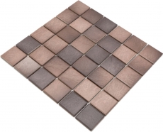 Piastrelle di ceramica a mosaico Jasba terra marrone opaco effetto pietra muro cucina bagno muro doccia / 10 tappetini a mosaico