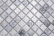 Jasba Pattern mosaico ceramica gres grigio opaco look retrò cucina bagno doccia MOSJBPV02 1 tappetino