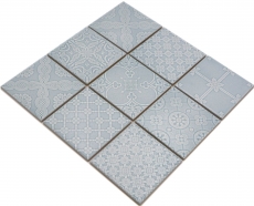 Jasba Clara mosaico in ceramica gres country verde lucido look retrò cucina bagno doccia MOSJBC136 1 tappetino
