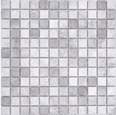 Piastrelle di mosaico ceramico Jasba cemento-mix opaco aspetto cemento parete cucina piastrelle bagno parete doccia / 10 tappetini di mosaico