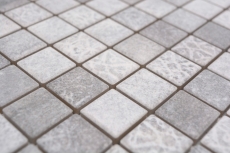 Piastrelle di mosaico ceramico Jasba cemento-mix opaco aspetto cemento parete cucina piastrelle bagno parete doccia / 10 tappetini di mosaico