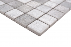 Piastrelle di mosaico ceramico Jasba cemento-mix opaco aspetto cemento parete cucina piastrelle bagno parete doccia / 10 tappetini di mosaico
