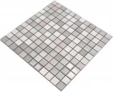 Jasba Agrob Buchtal Fresh mosaico in ceramica gres grigio caldo mix lucido cucina bagno doccia MOSJBF220 1 tappetino