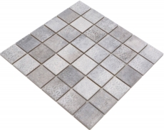 Piastrelle di mosaico ceramico Jasba cemento-mix opaco aspetto cemento parete cucina piastrelle bagno parete doccia / 10 tappetini di mosaico