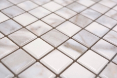 Jasba Agrob Buchtal Fresh Marble & More mosaico in ceramica gres carrara bianco ottico lucido aspetto marmo cucina bagno doccia MOSJBMM17 1 tappetino