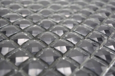 Mosaico di vetro QUADRAT CRYSTAL GLITTER BLACK MOS130-B824 1 tappetino