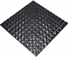 Mosaico di vetro QUADRAT CRYSTAL GLITTER BLACK MOS130-X826 1 tappetino