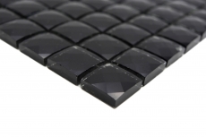 Mosaico di vetro QUADRAT CRYSTAL GLITTER BLACK MOS130-X826 1 tappetino