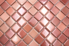 Piastrelle di ceramica a mosaico Jasba rosso mattone mix lucido n.d. Rivestimento della cucina rivestimento del bagno rivestimento della doccia / 10 tappetini a mosaico