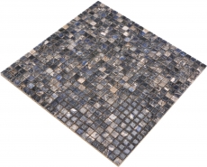 Piastrelle di ceramica a mosaico Jasba illusion scuro lucido marmo look cucina parete bagno piastrelle doccia / 10 tappetini a mosaico