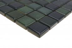Motivo a mano Jasba Agrob Buchtal Mosaico fresco in ceramica gres verde bosco mix lucido cucina bagno doccia MOSJBF216_m