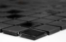 Piastrella a mosaico in ceramica nera non smaltata backsplash in vetro MOS18-CUG70_f
