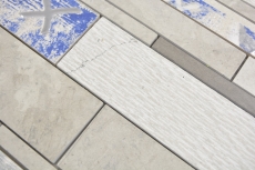 Misto marmo/ceramica grigio 3F mosaico piastrelle parete backsplash cucina bagno MOS180-D09STG_f